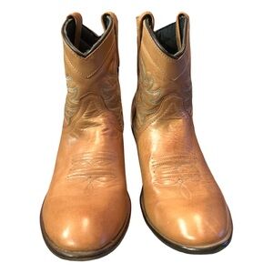 DINGO 6" Willie Boots Leather Western Ankle Antique Tan DI 862 Womens  size 9